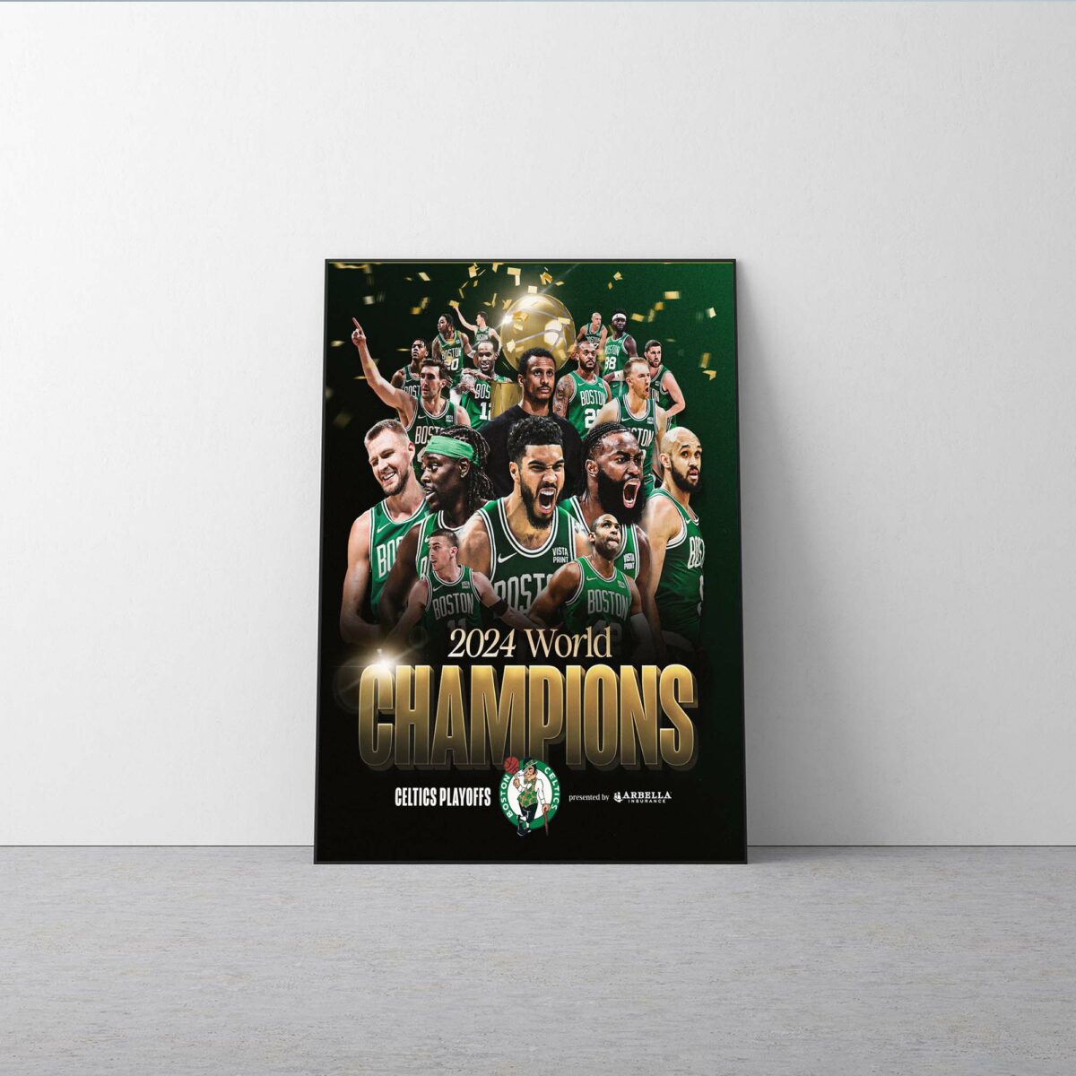 Boston Celtics 2023-24 NBA Champions Poster - Celebrate the Victory canvas