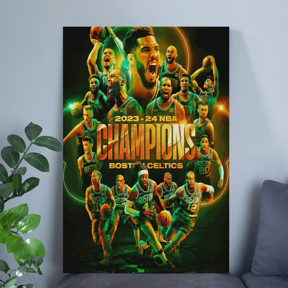 Boston Celtics 2023-24 NBA Champions Poster – Basketball team Canvas