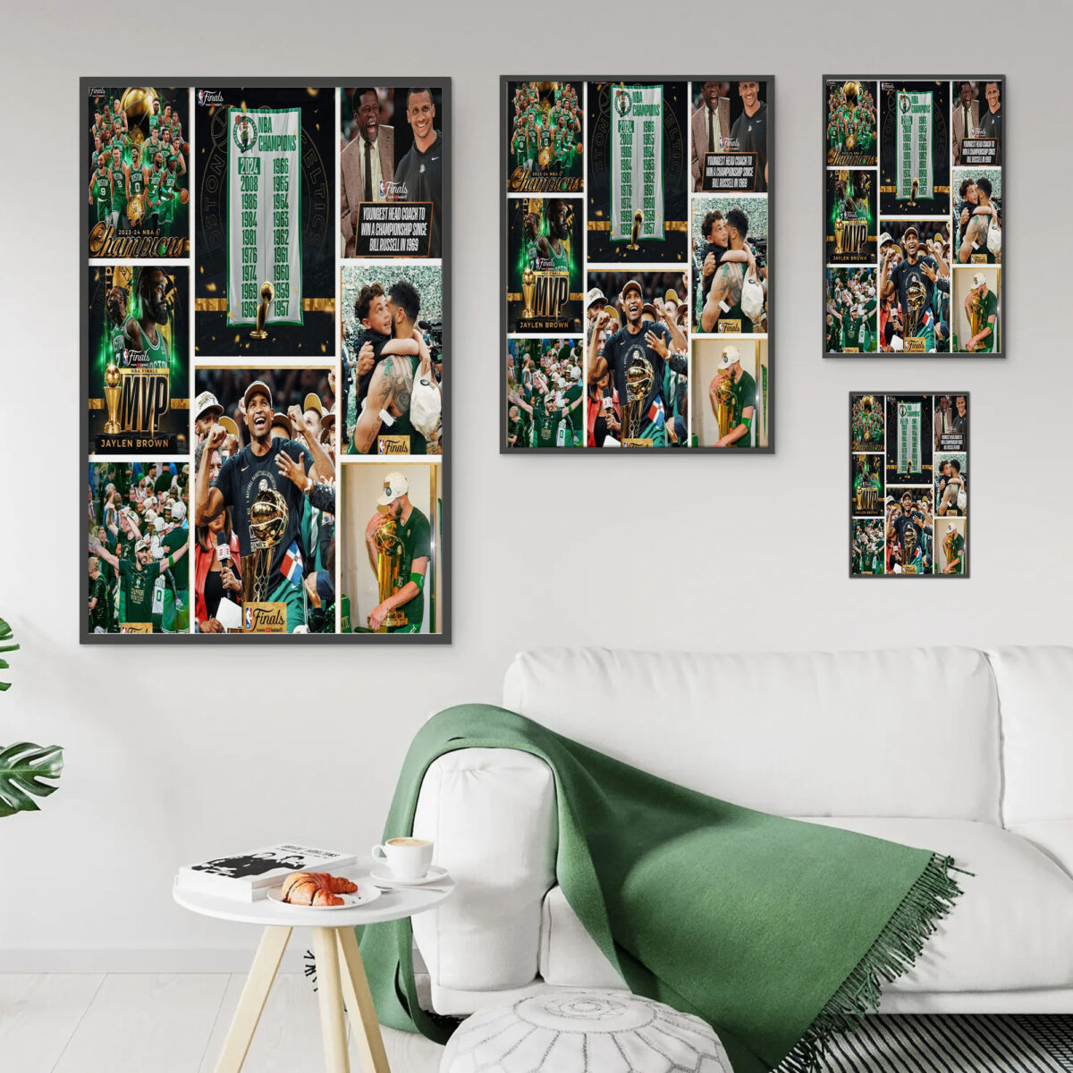 Congratulations To The Boston Celtics For Being Back To Back Nba Finals Championship 2024 Once Again Since 1957 Poster, Canvas