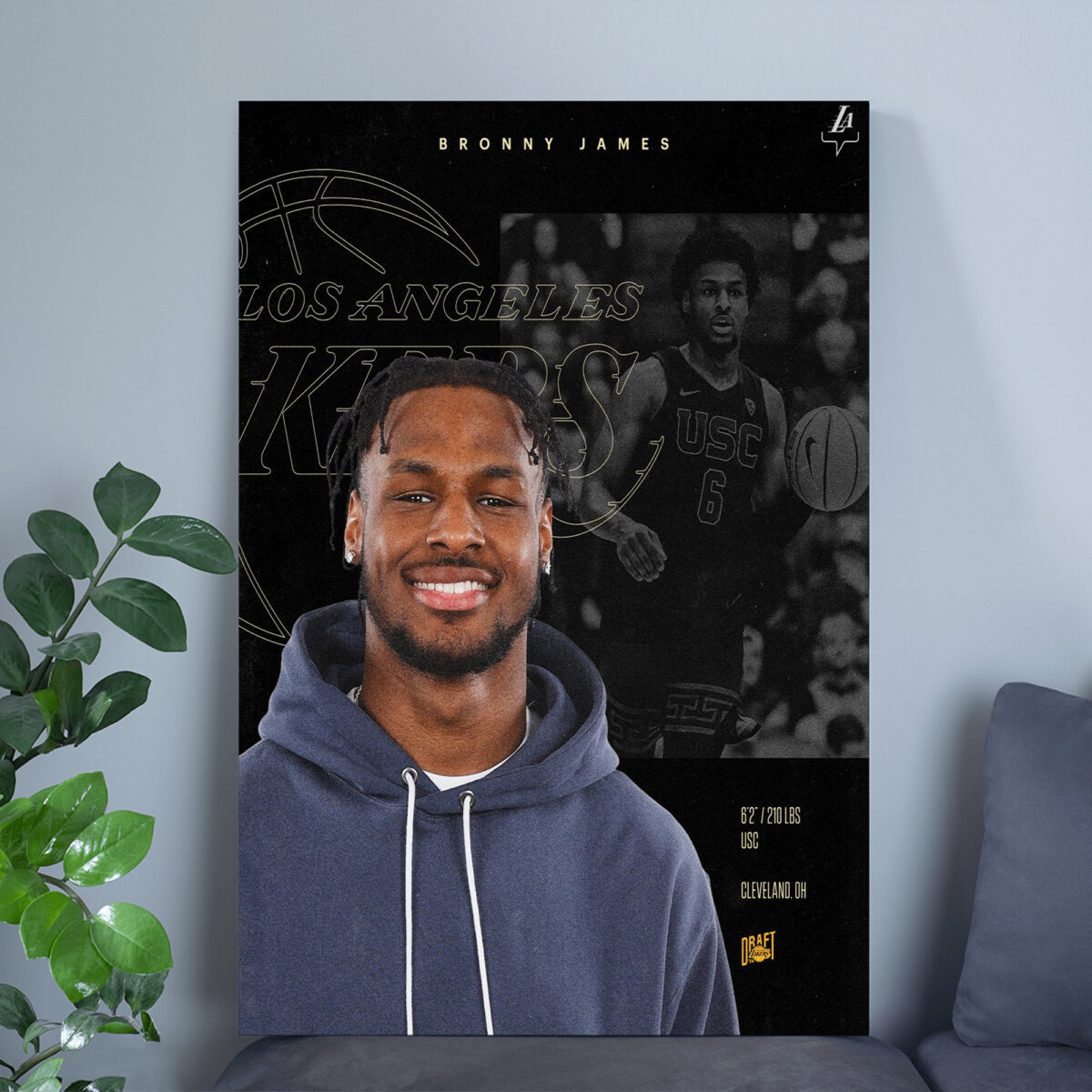 Celebrate Bronny James Poster | Welcome to the Lakers Canvas