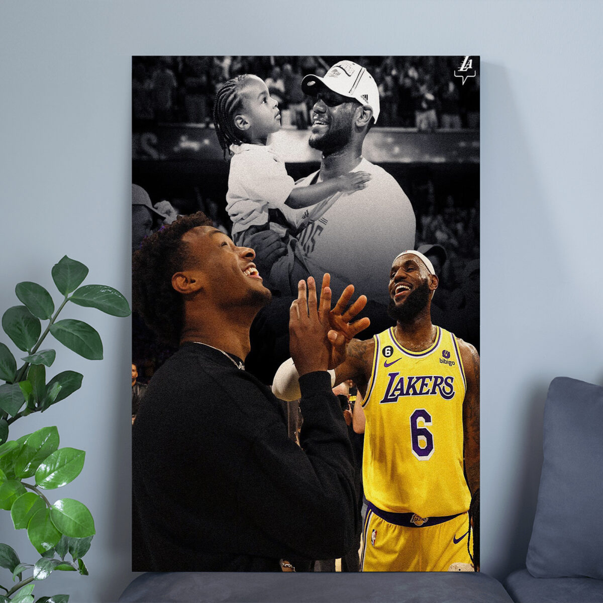 Bronny James Joins Lakers Nation Poster | Welcome to LA Canvas