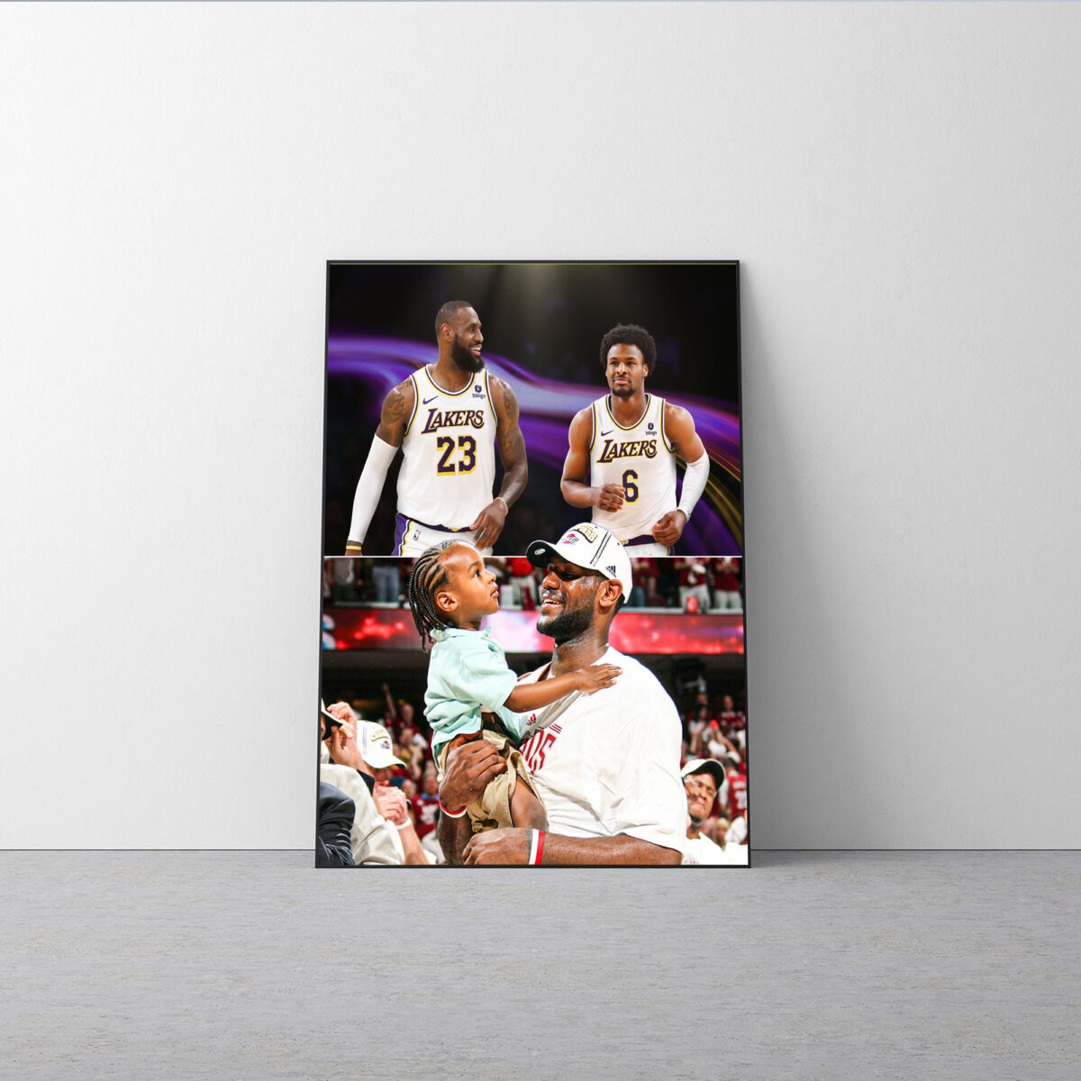 Welcome Bronny to the Lakers Poster | Debuts with his Farther - Lebron James Canvas