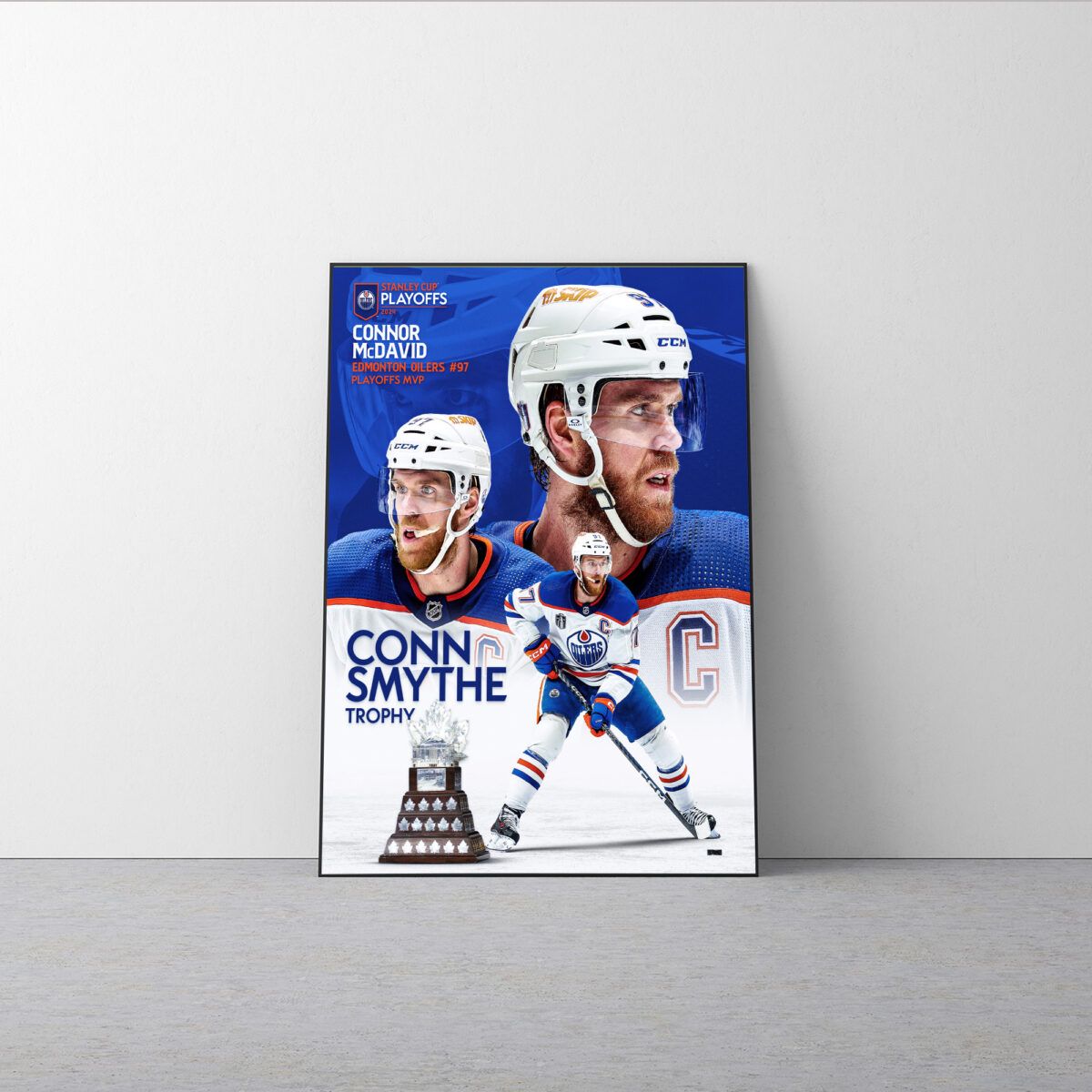 Connor McDavid win Conn Smythe Trophy Poster - Stanley Cup Final Canvas