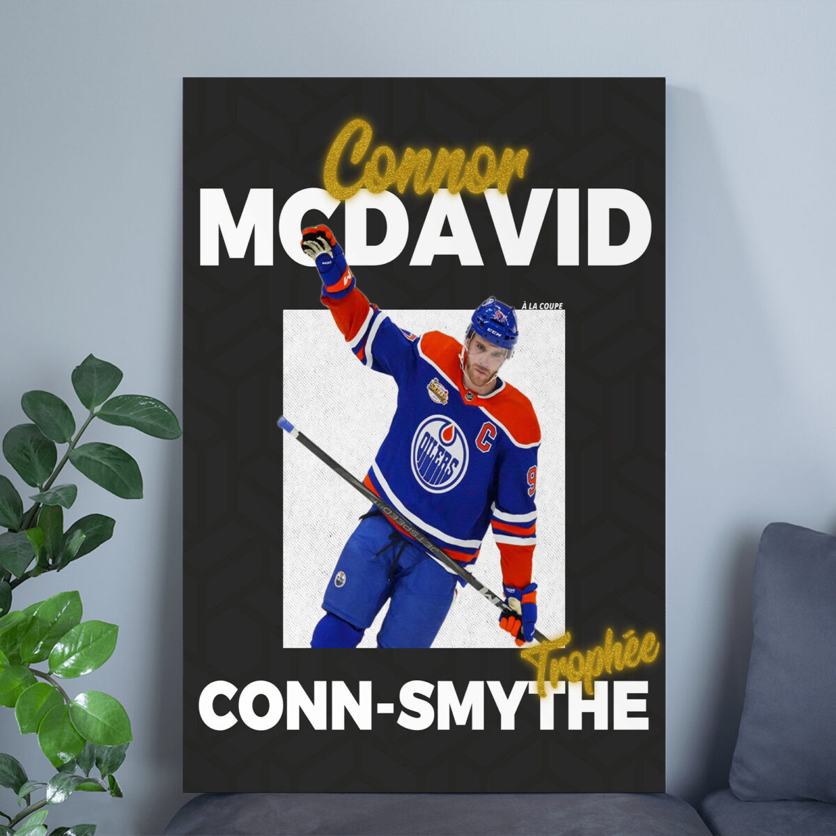 Celebrate Connor McDavid’s MVP Victory Poster - Conn Smythe Trophy Champions Canvas