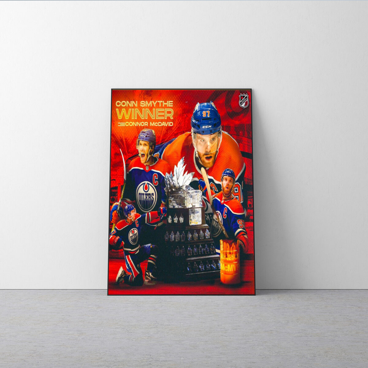 Connor McDavid Conn Smythe Trophy Winner Poster | 2024 Stanley Cup Champion Canvas