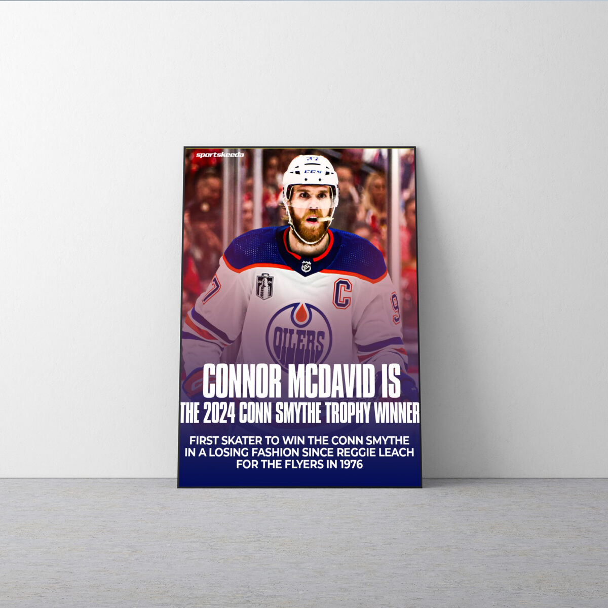 Connor McDavid Is The 2024 Conn Smythe Trophy Winner Poster | 2024 Stanley Cup Champion Canvas