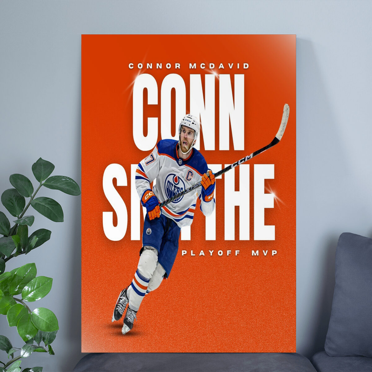 Connor McDavid Conn Smythe Trophy Champions Poster | Celebrate NHL MVP Canvas