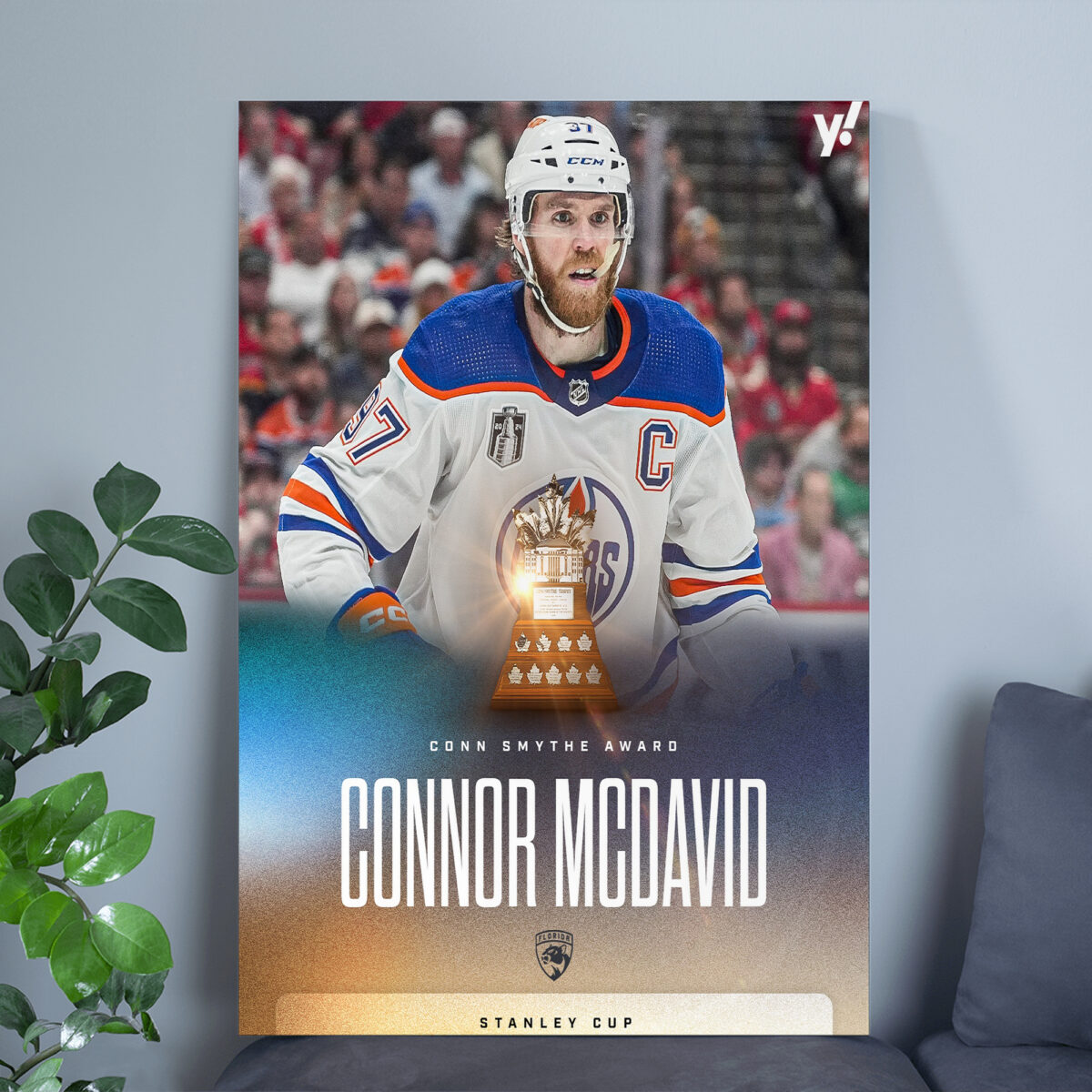 Connor McDavid Conn Smythe Trophy Champions Poster | Celebrate NHL MVP Canvas