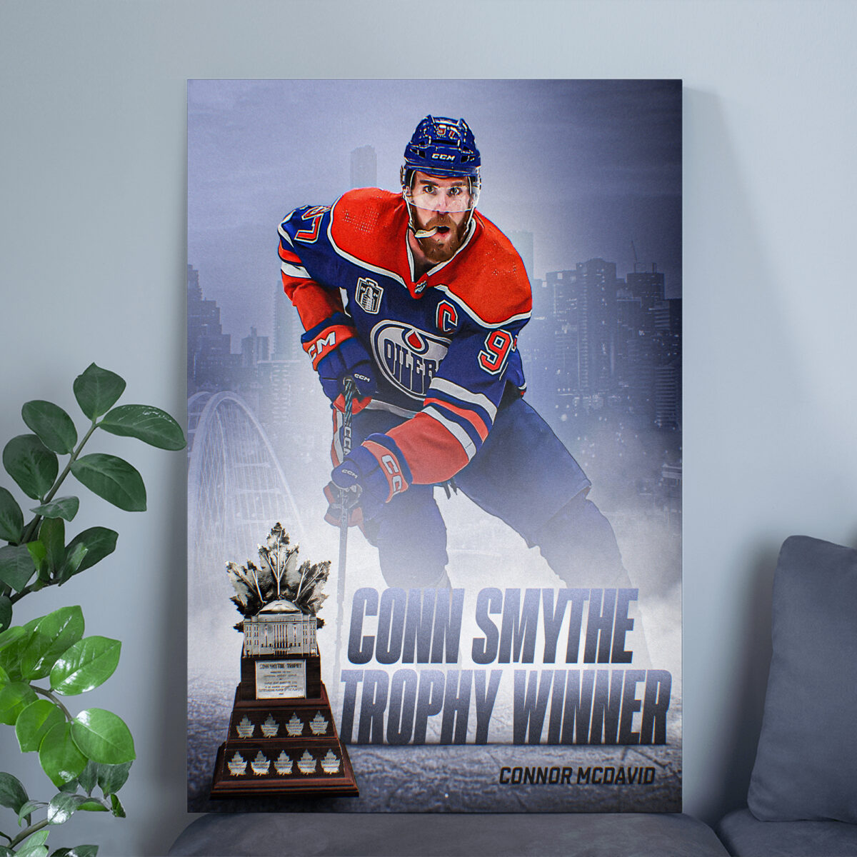 Connor McDavid is the 2024 Conn Smythe Trophy winner Poster - Connor McDavid's GENERATIONAL playoff Canvas