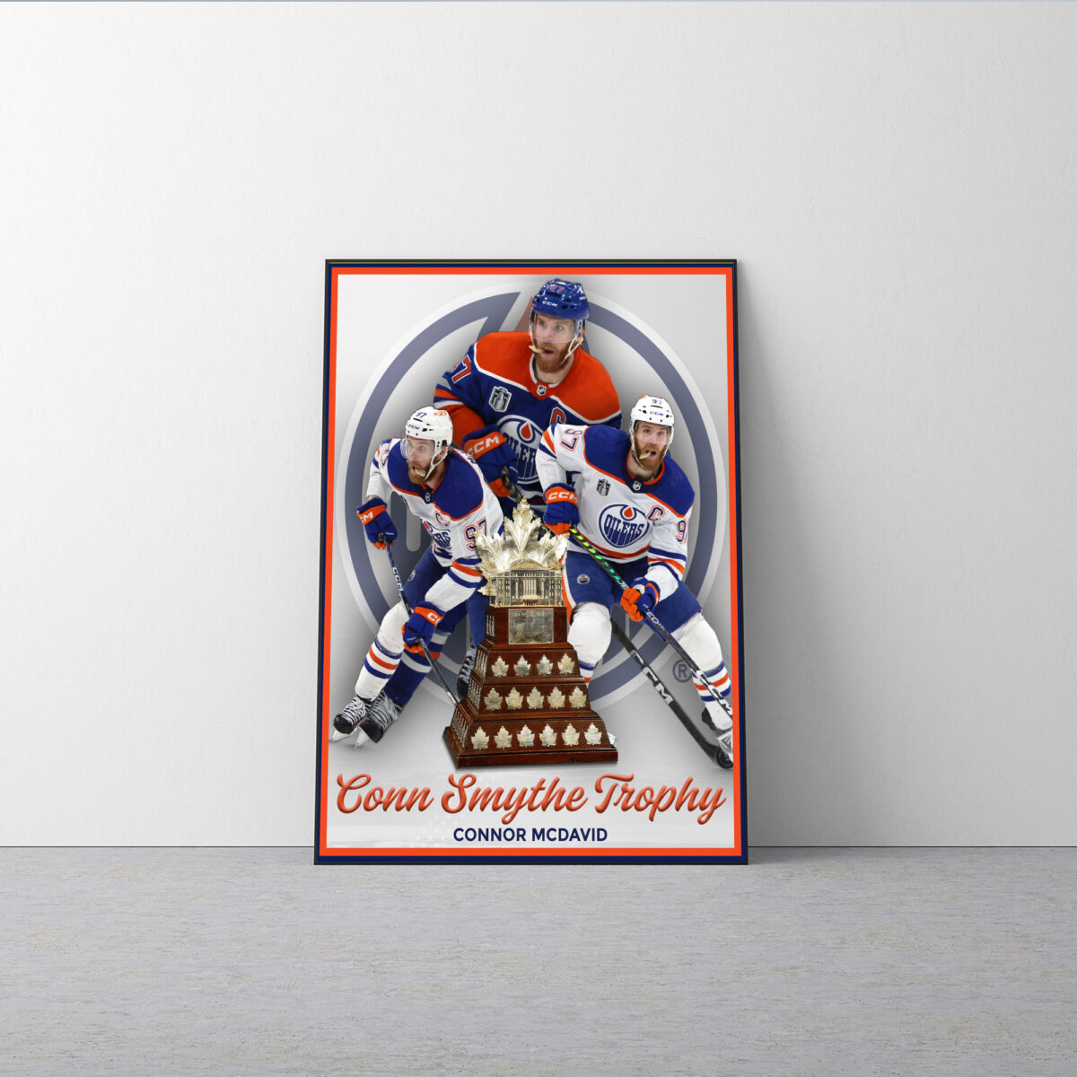 Connor McDavid win Conn Smythe Trophy Poster - Stanley Cup Final Canvas