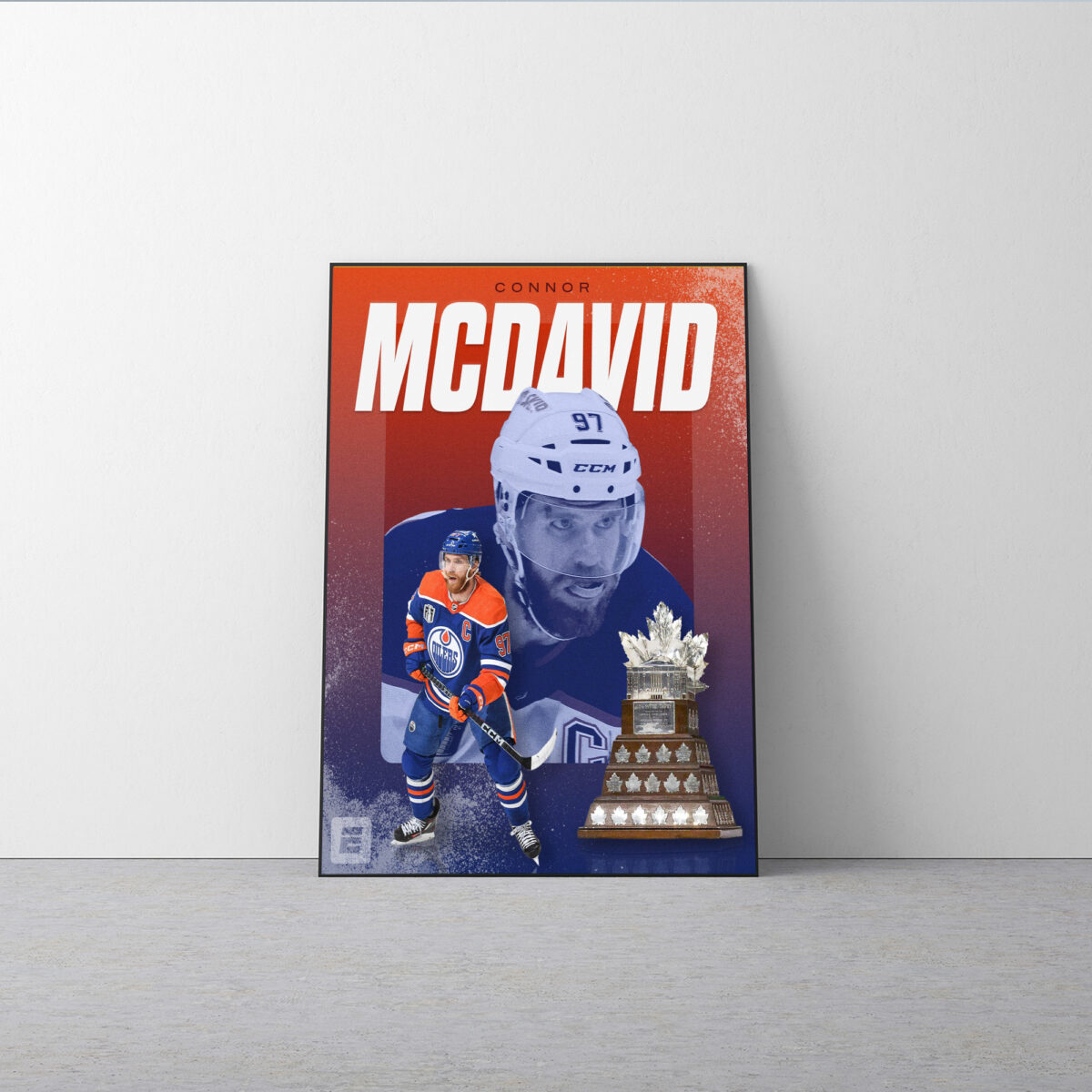 Connor McDavid win Conn Smythe Trophy Poster - The MVP of the Stanley Cup Playoffs Canvas