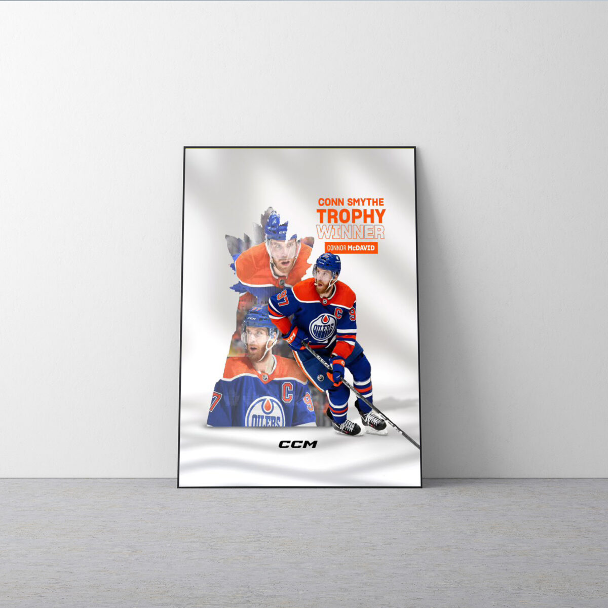 Connor McDavid win Conn Smythe Trophy Poster - The MVP of the Stanley Cup Playoffs Canvas