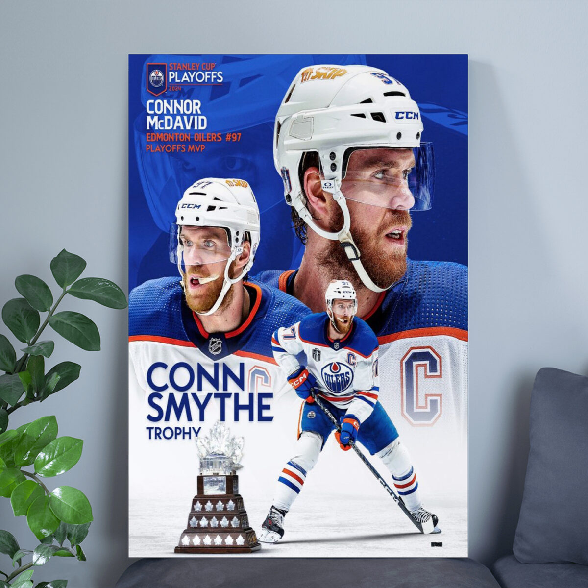 Connor McDavid Conn Smythe Trophy Champions Poster | Celebrate NHL MVP Canvas