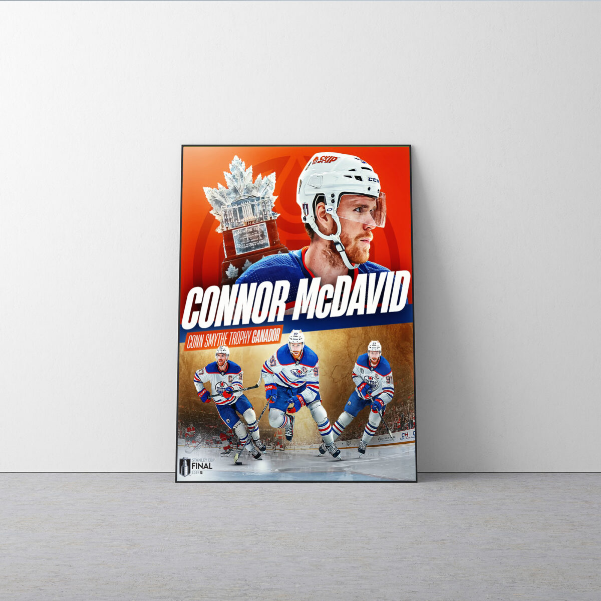 Connor McDavid Wins Conn Smythe Trophy Poster | 2024 Stanley Cup MVP Canvas