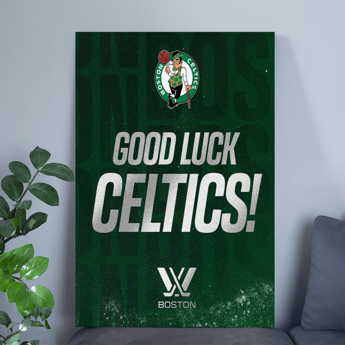 Goodluck Celtics Poster - Celebrate Boston Celtics Spirit Canvas