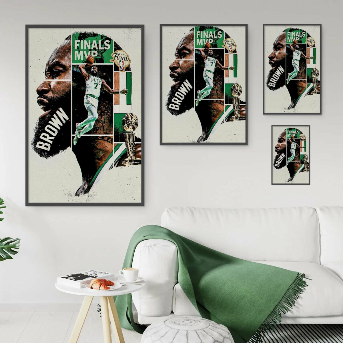 Boston Celtics Star Jaylen Brown Poster - NBA Champion & Finals MVP Canvas