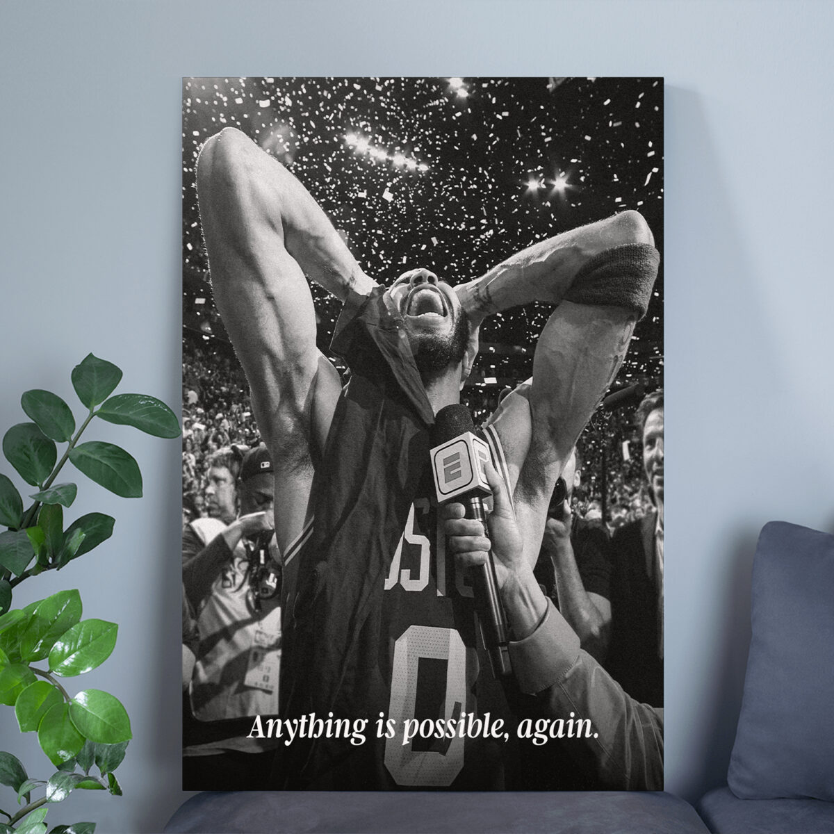 Anything Is Possible, Again Poster - Jayson Tatum Boston Celtics Star Canvas