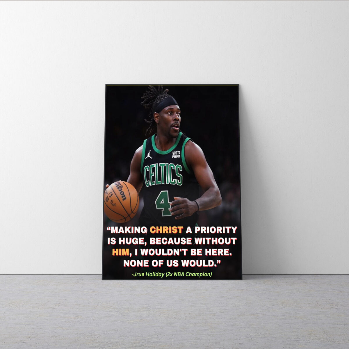 Jrue Holiday Quotes Poster – 2 NBA Champion Canvas