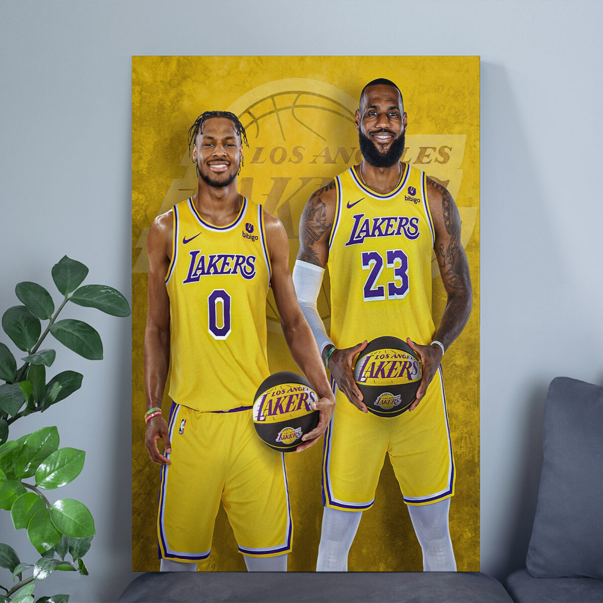 Lakers Select Bronny James No. 55 in 2024 Draft Poster | Future Lakers Star Canvas