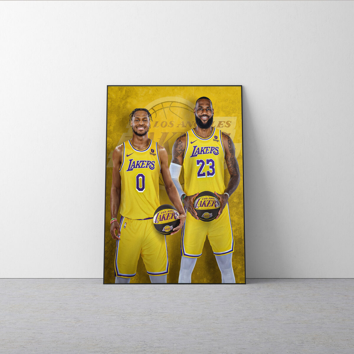 Lakers Select Bronny James No. 55 in 2024 Draft Poster | Future Lakers Star Canvas