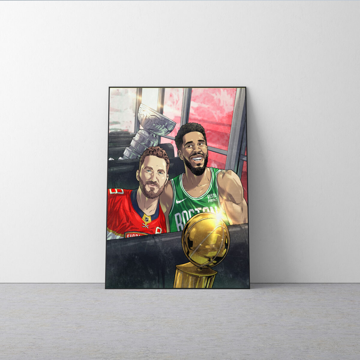 Matthew Tkachuk & Jayson Tatum Are Champs Poster - From Childhood Friends to Champions Canvas