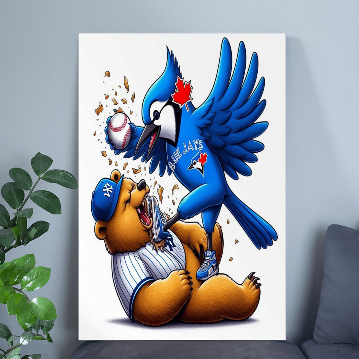 Toronto Blue Jays Defeated Yankees Poster | Celebrate the Unforgettable Win Canvas