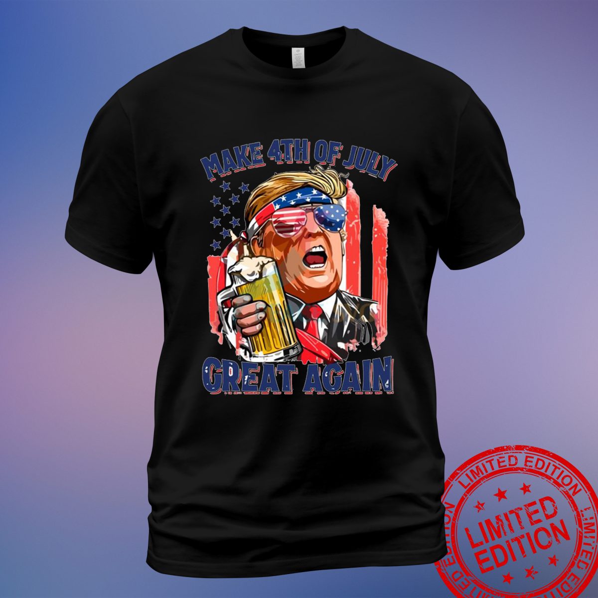 Patriotic Style | Trump Make 4th Of July Great Again T-Shirt for Independence Day - Sweatshirt, Hoodie