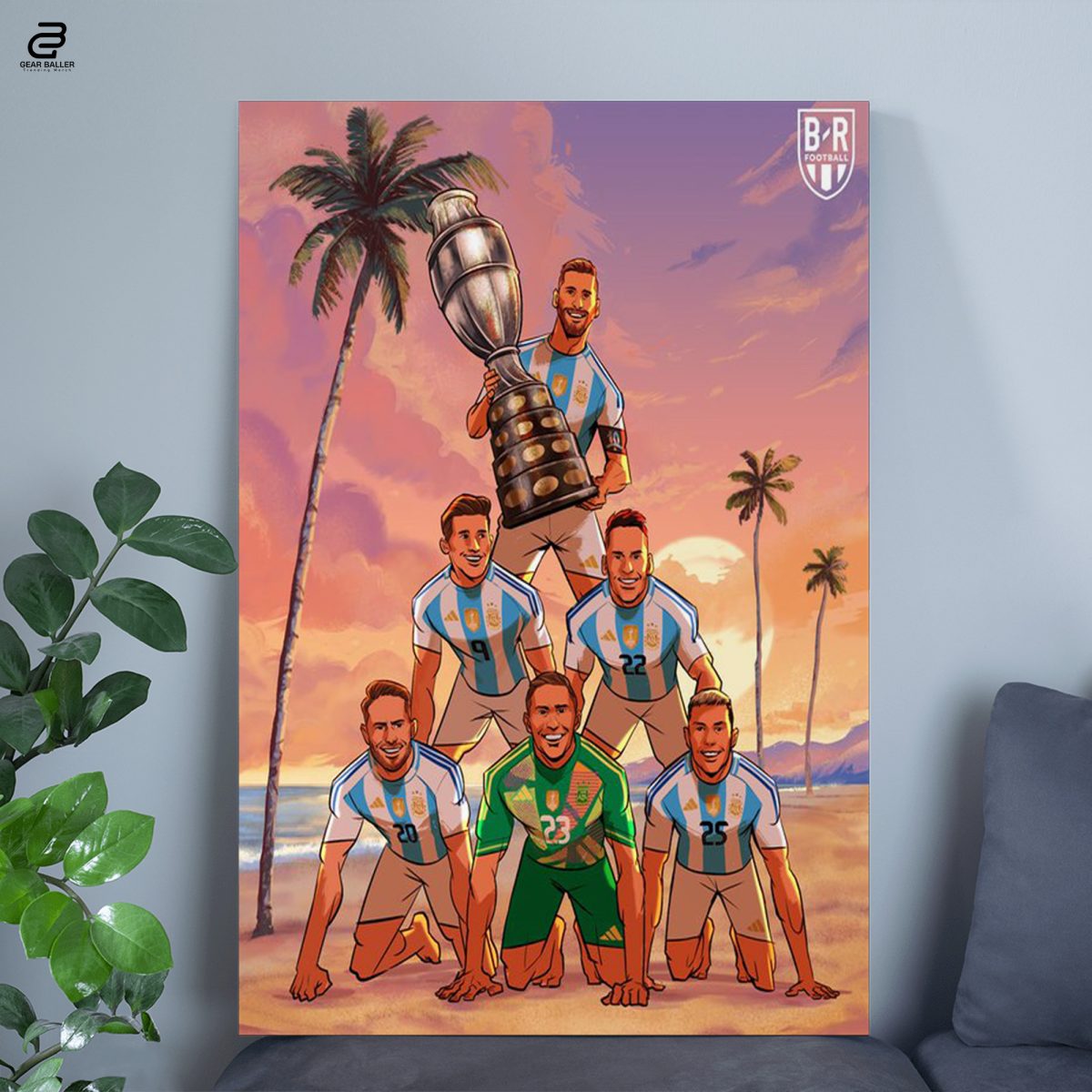 Argentina Are Copa América Champions Again Poster – Celebrate Their Latest Victory Canvas