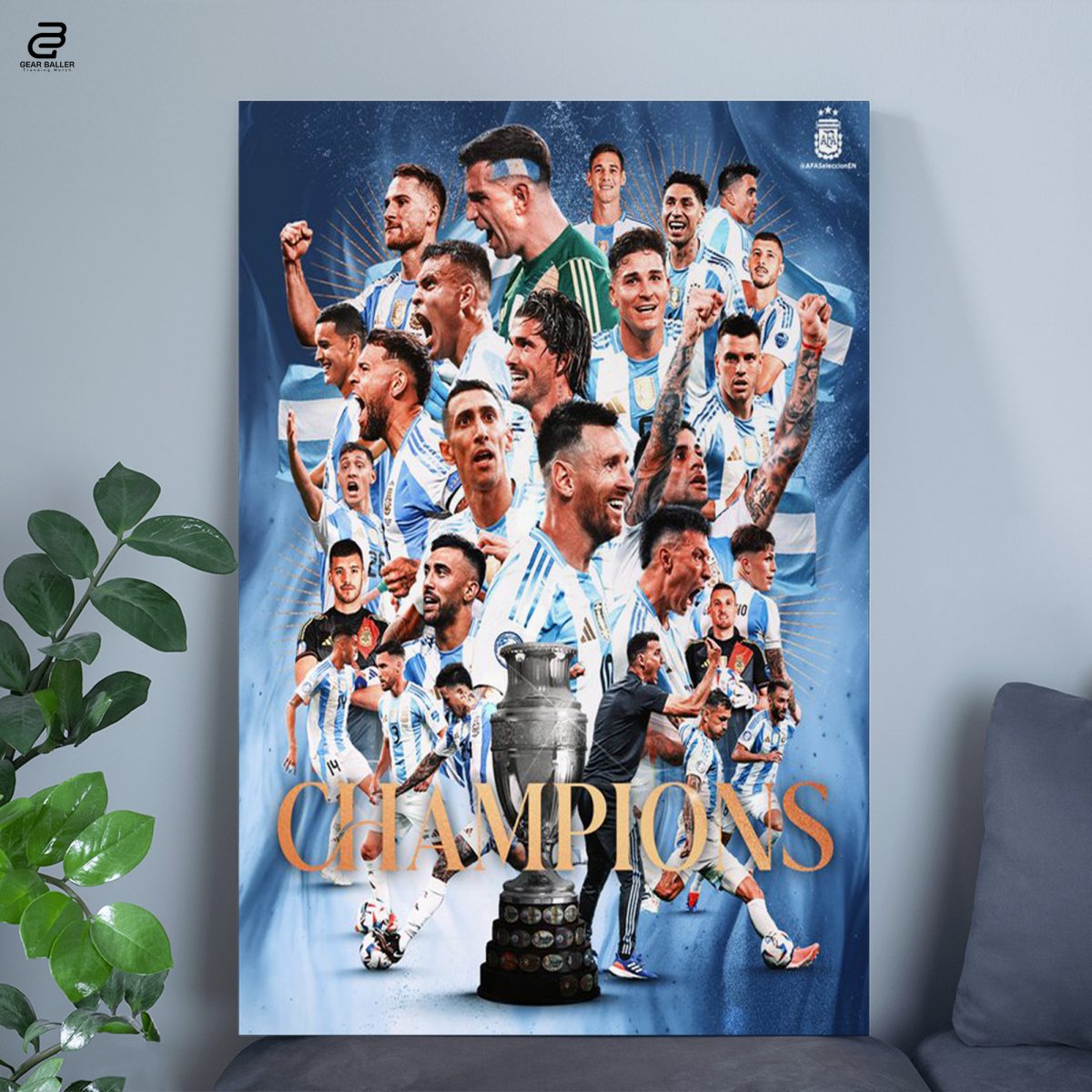 Celebrate Argentina Triumph Poster - Champions of Copa America Again Canvas