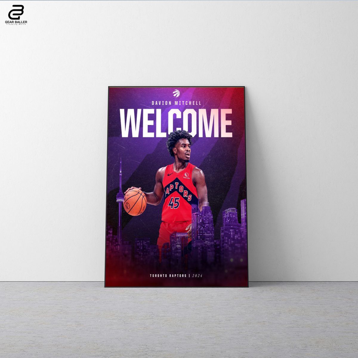 Davion Mitchell Raptor Poster | A Must-Have for Basketball Fans Canvas