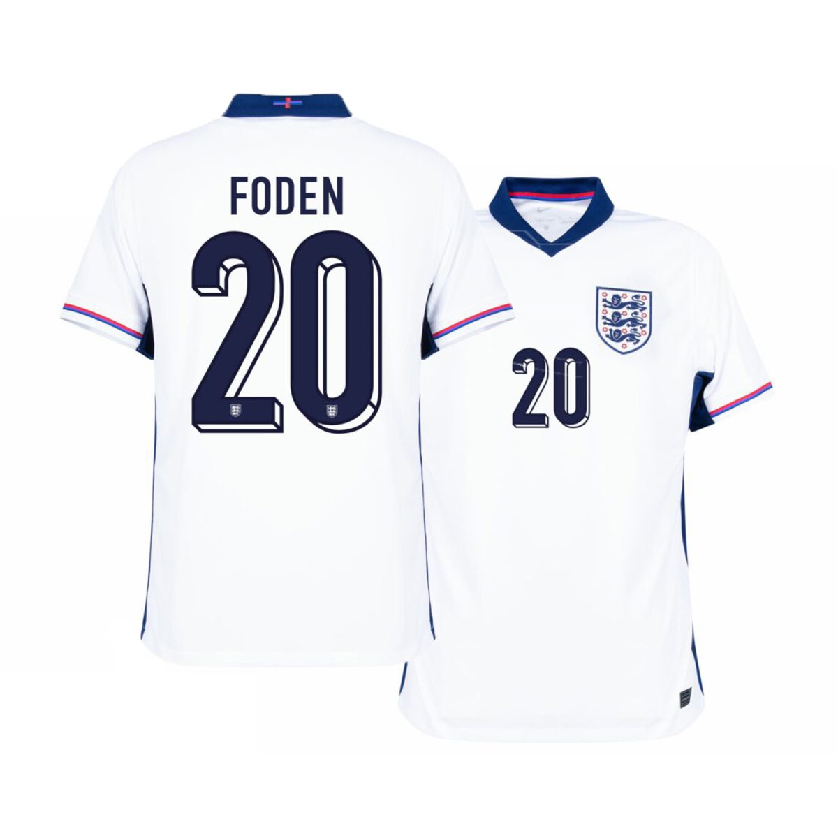 England National Team Home Jersey 2024-2025 - Can Be Custom Name and Number