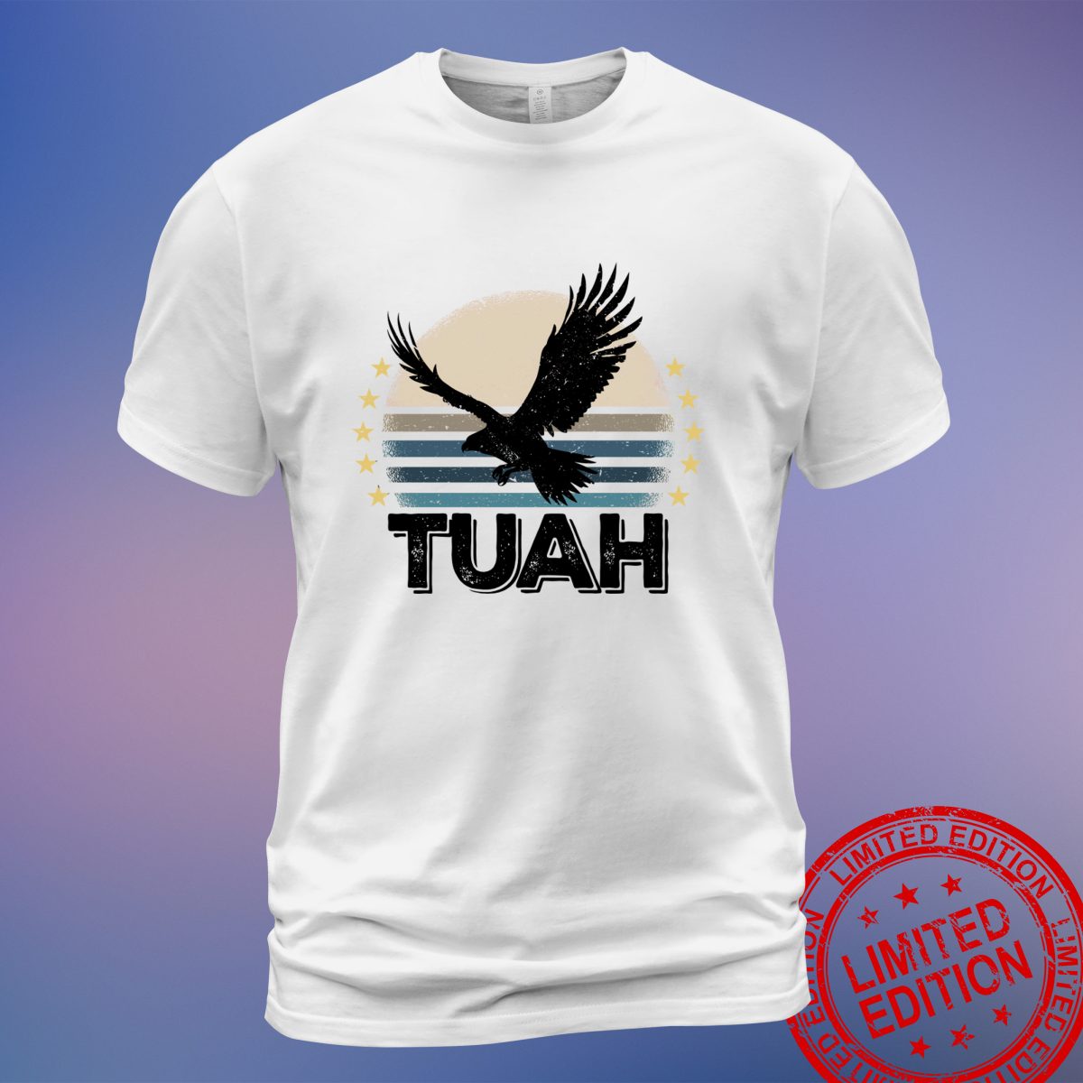 Retro Sunset Hawk Tuah T-Shirt - Stylish and Nostalgic Graphic Apparel - Sweatshirt, Hoodie