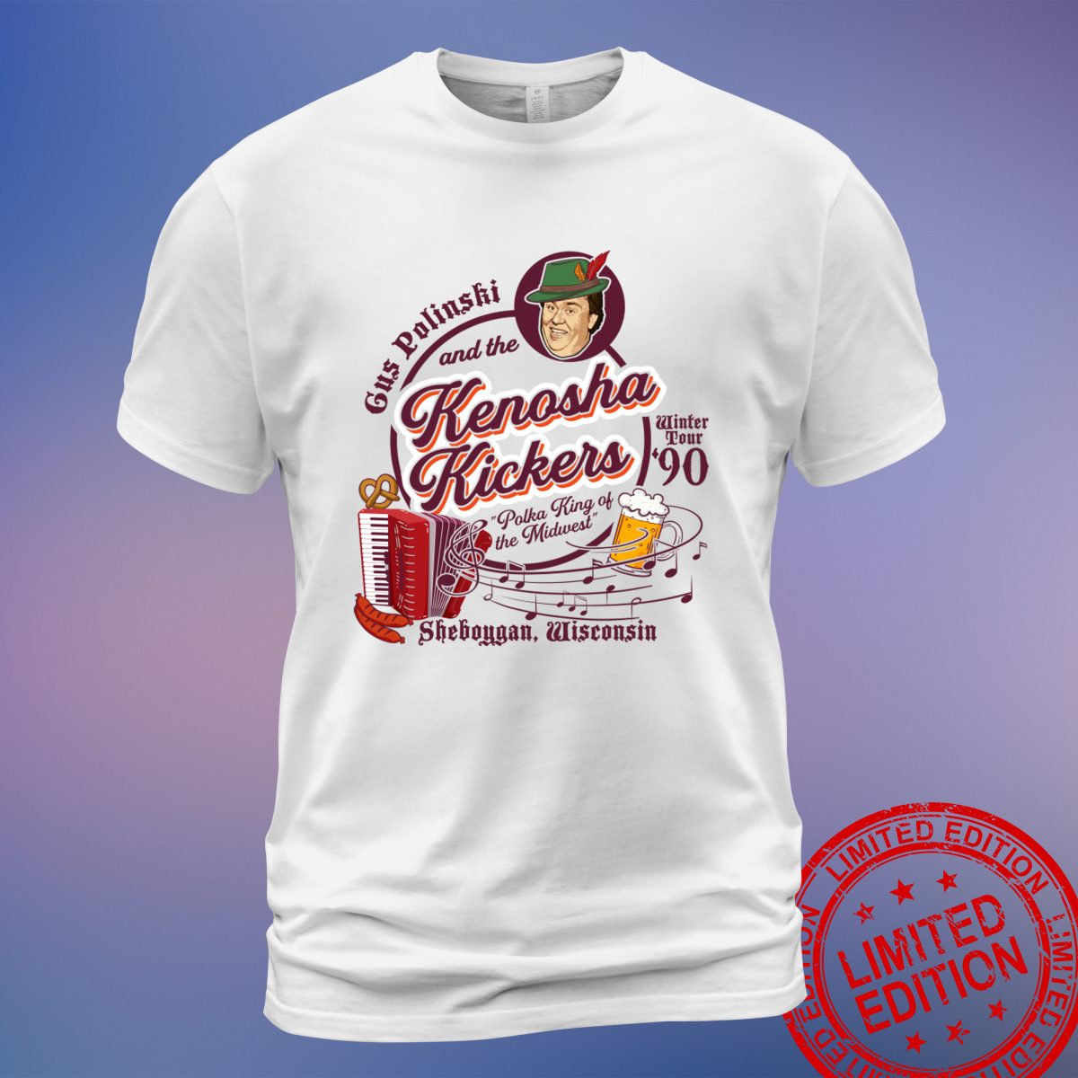 Rock the Kenosha Kickers Polka King of the Midwest T-Shirt | Embrace Classic Polka Style | Sweatshirt, Hoodie