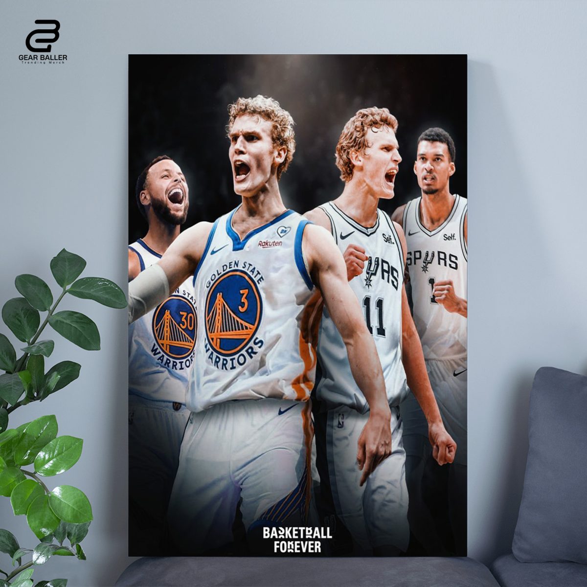 Official Lauri Markkanen Trade Pursuit Poster | Warriors vs Spurs Canvas