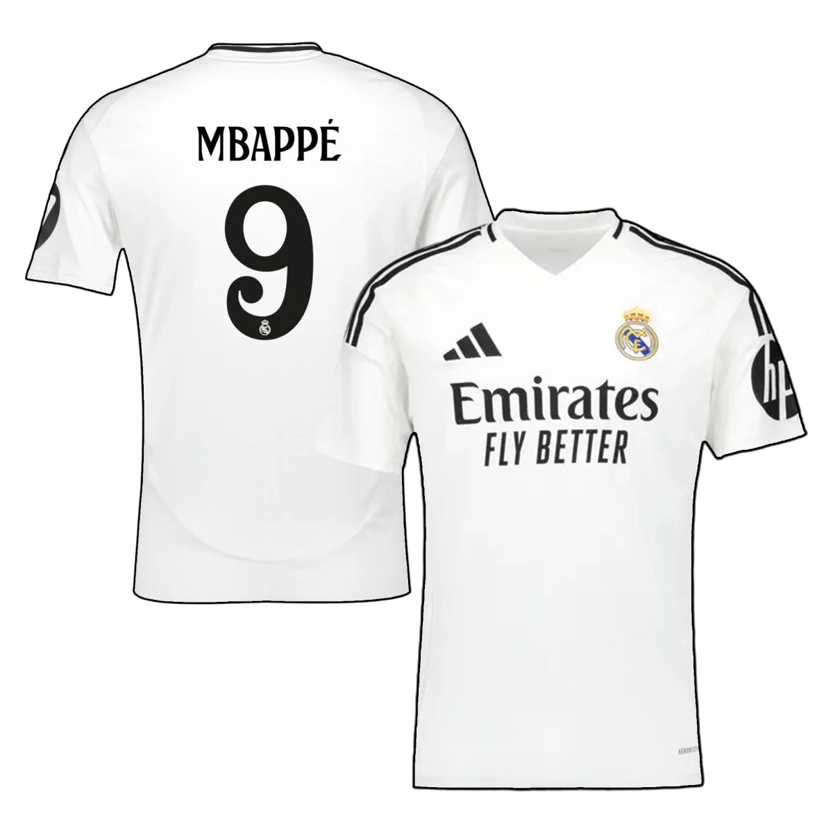 Real Madrid Mbappe 24/25 Home Jersey - Best Price, Fast Shipping