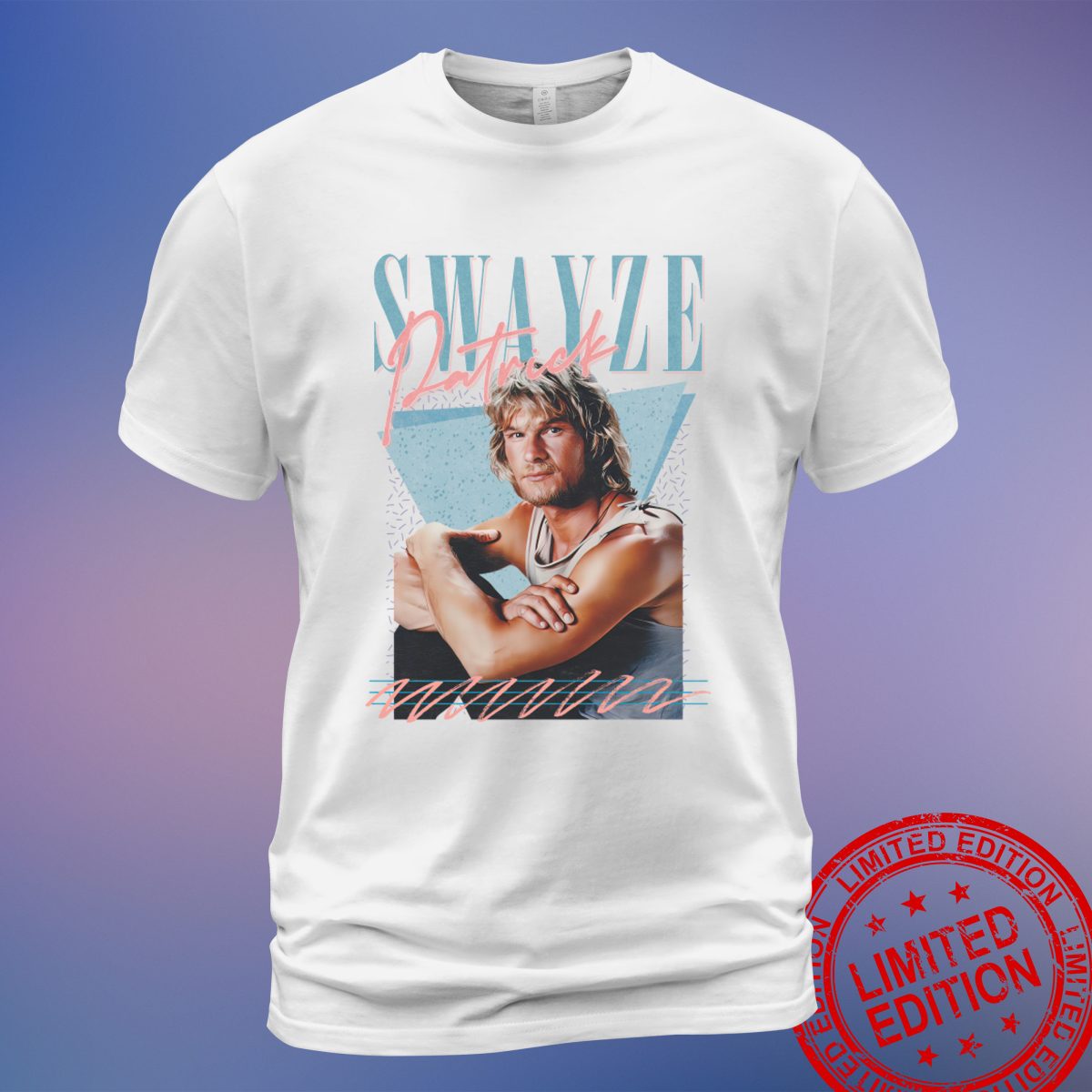 Patrick Swayze ∆ 90s Styled Retro Graphic Design T-Shirt, Sweatshirt, Hoodie