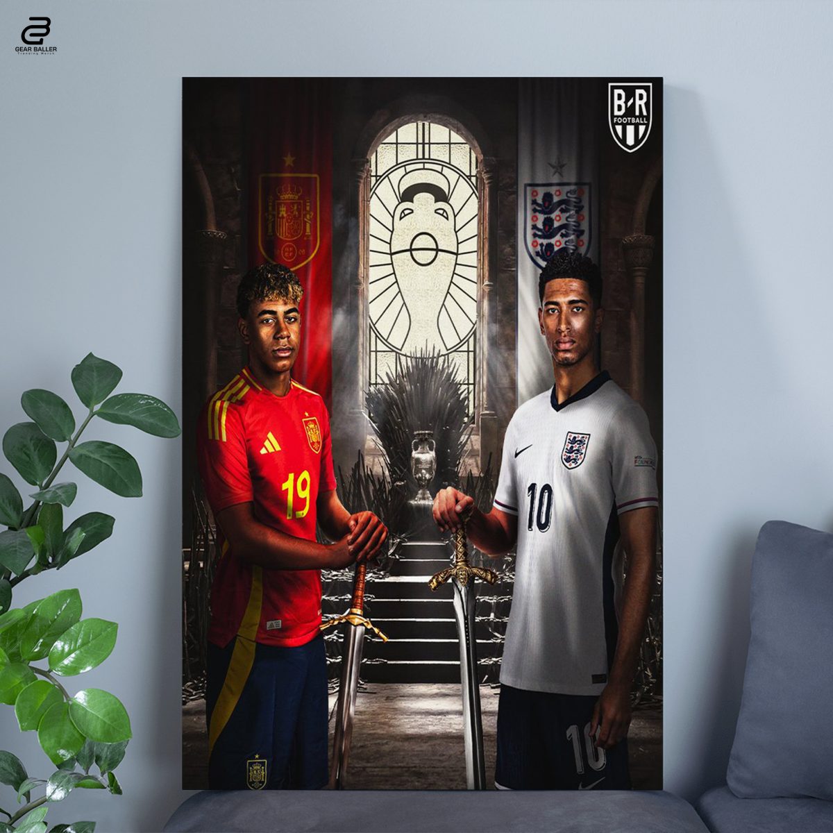 Exclusive Spain vs England Euro 2024 Final Poster Canvas