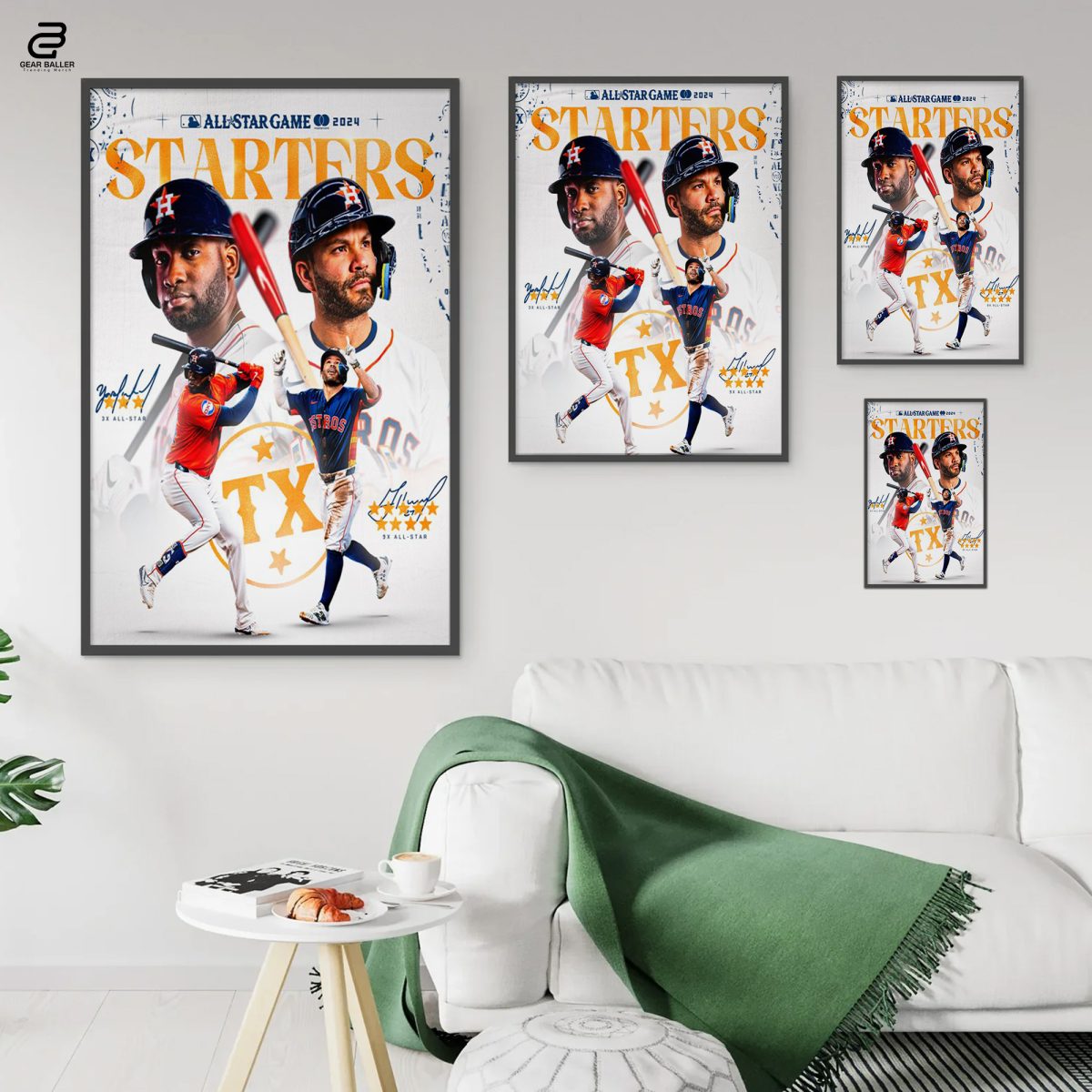 Honor Jose Altuve and Yordan Alvarez with the Stars of Space City Poster Canvas