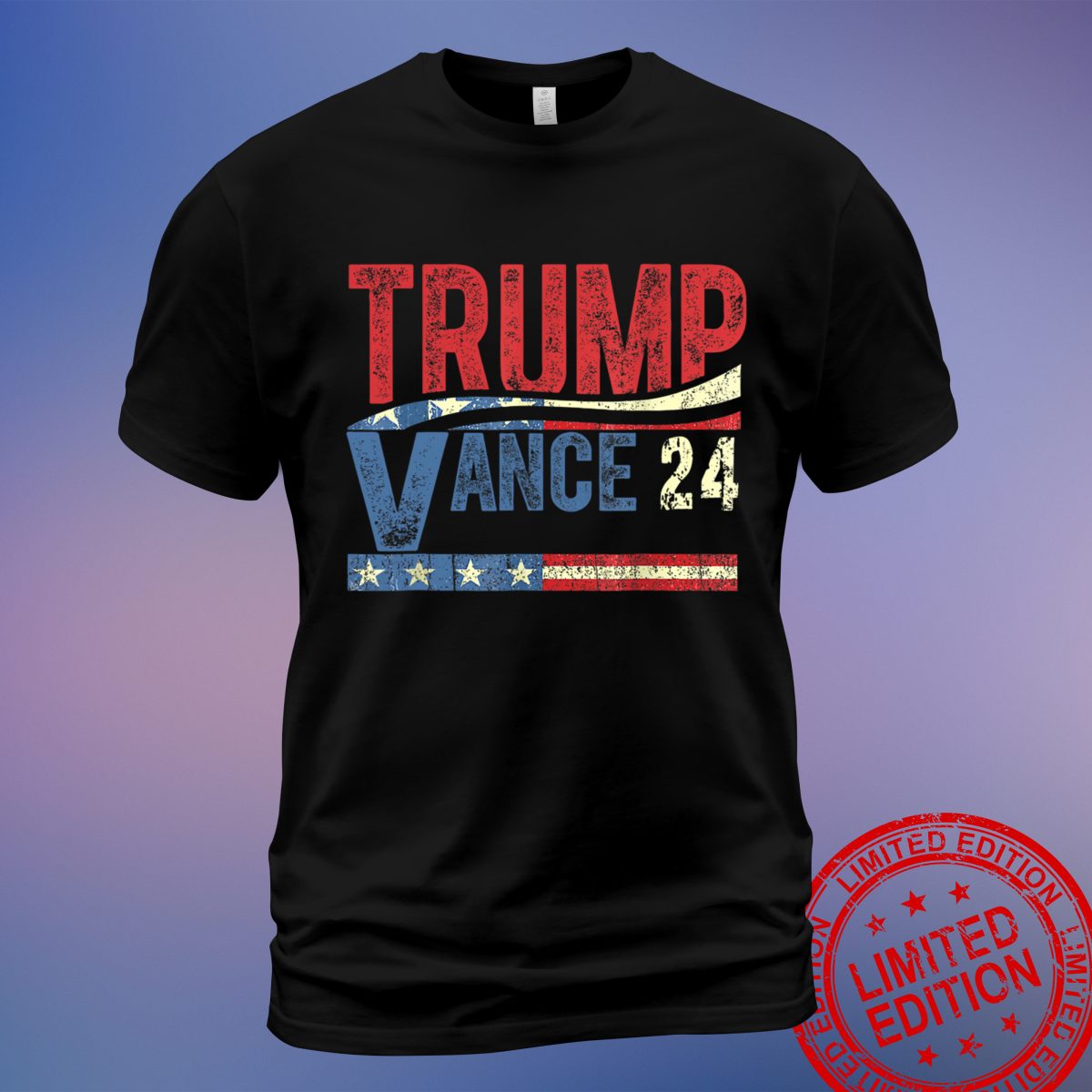 Vintage Trump Vance Grunge T-Shirt | Bold Retro Political Tee | Sweatshirt, Hoodie