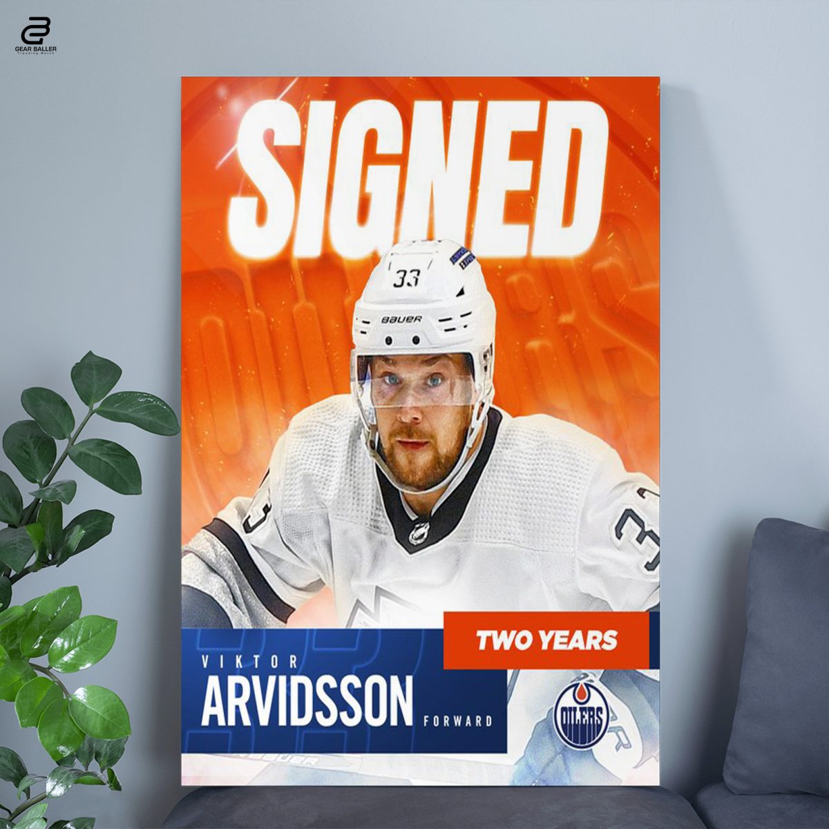 Viktor Arvidsson Signs with Oilers | Commemorative Poster Available Canvas