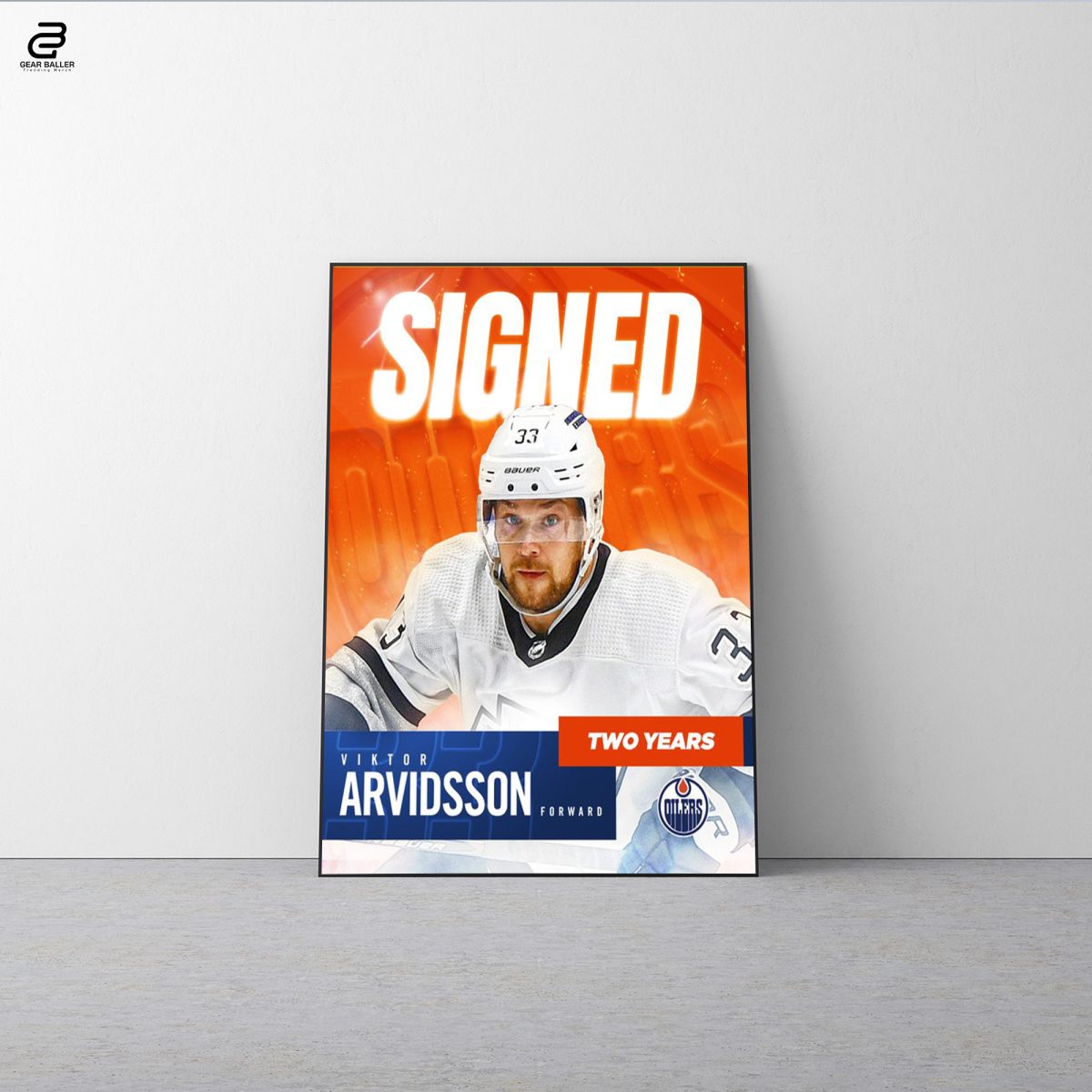 Viktor Arvidsson Signs with Oilers | Commemorative Poster Available Canvas