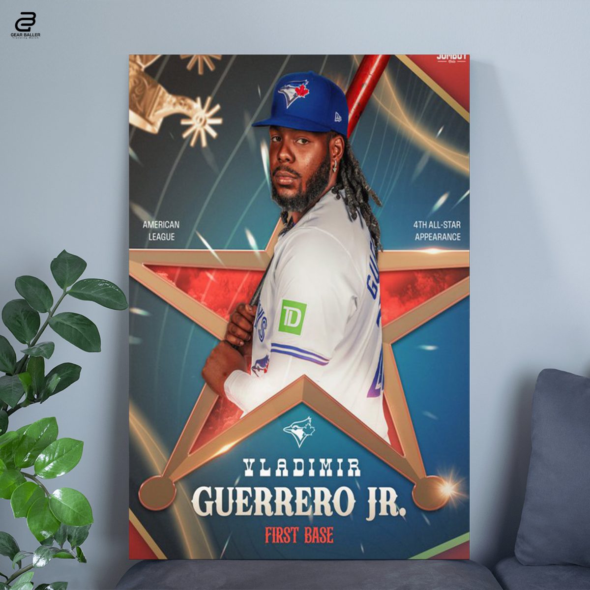 Celebrate Vladimir Guerrero Jr.'s AL First Base Start with This Poster Canvas