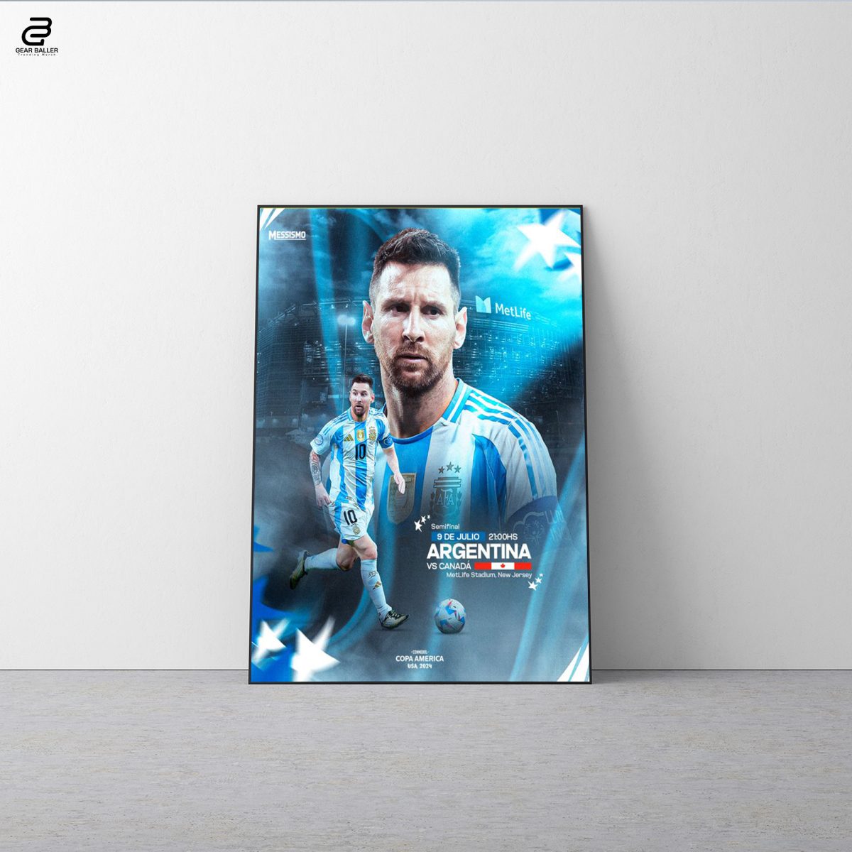 Celebrate Messi in the Semifinals | Argentina Poster for Worldwide Fans Canvas