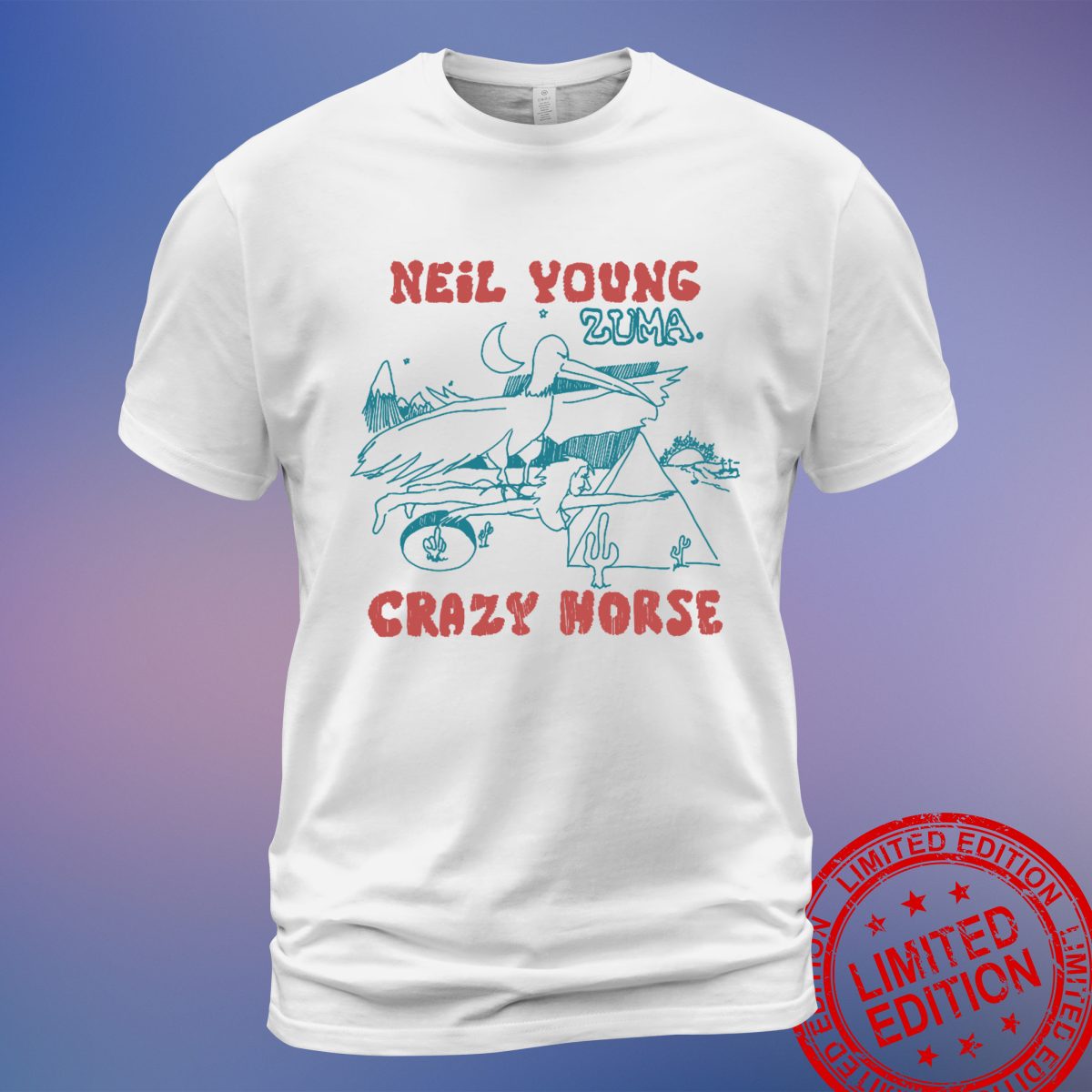 Exclusive Classic 70s Neil Young & Crazy Horse T-Shirt - Celebrate Rock History - Sweatshirt, Hoodie